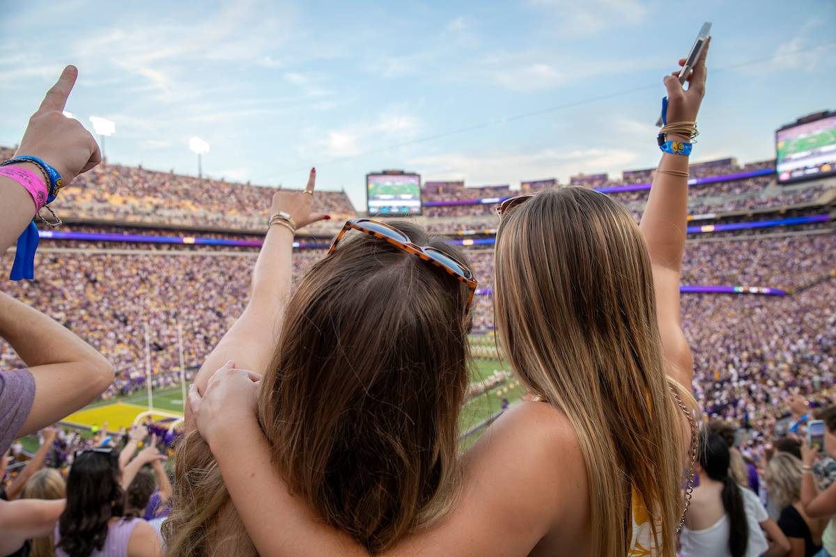 LSU students embrace