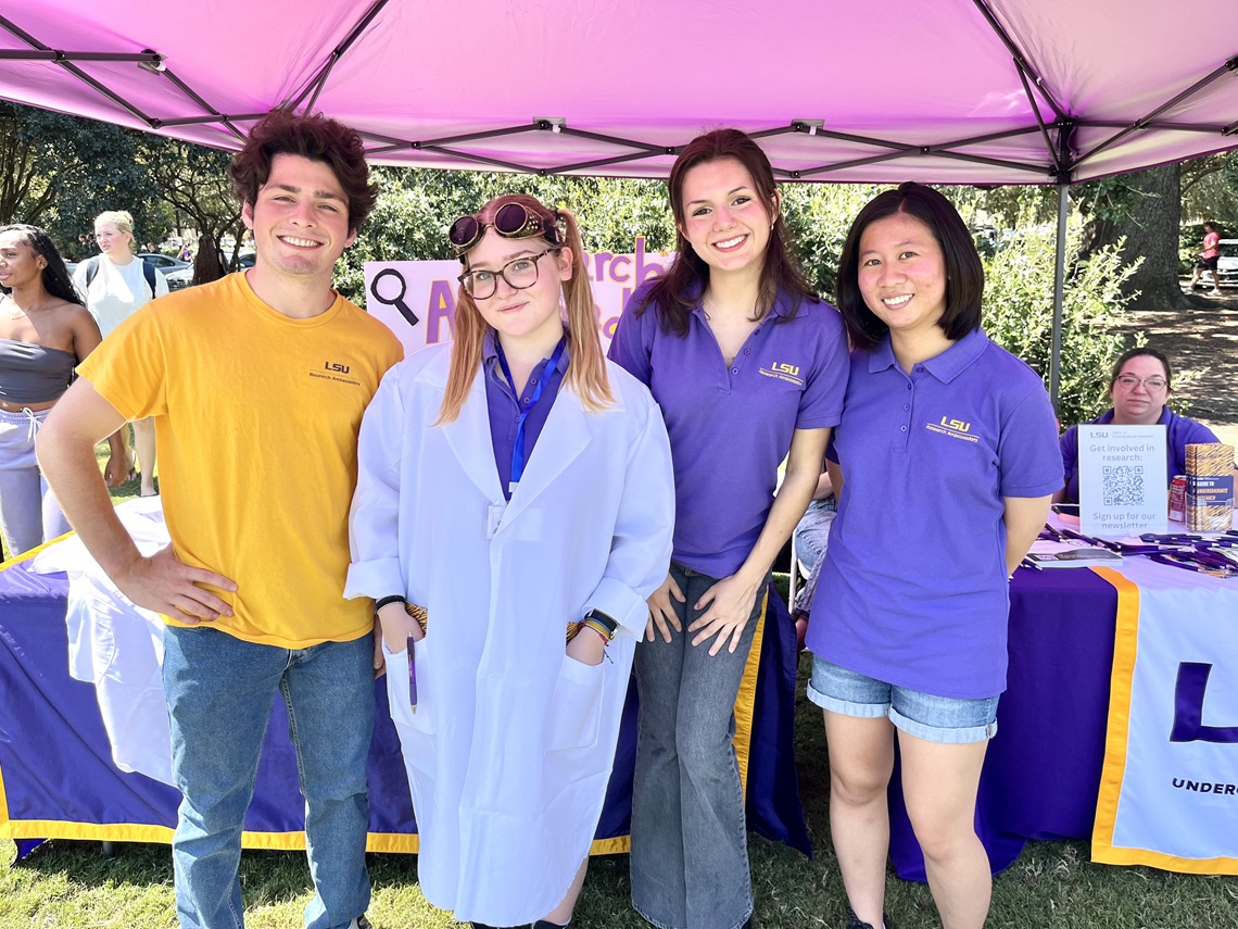 Four LSU undergraduate students posing for picture